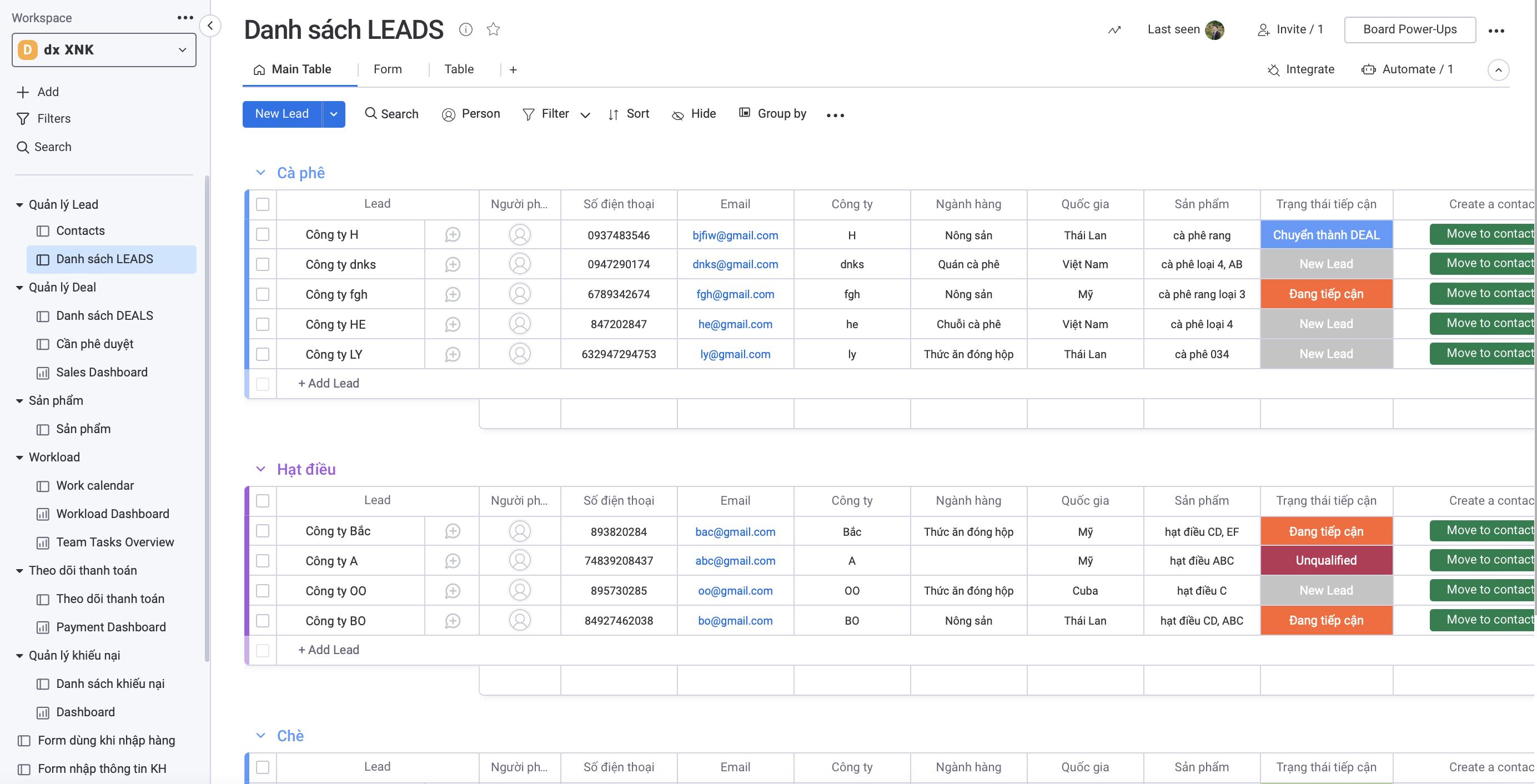 Quản lý thông tin chi tiết khách hàng và phân loại khách hàng theo ngành hàng 